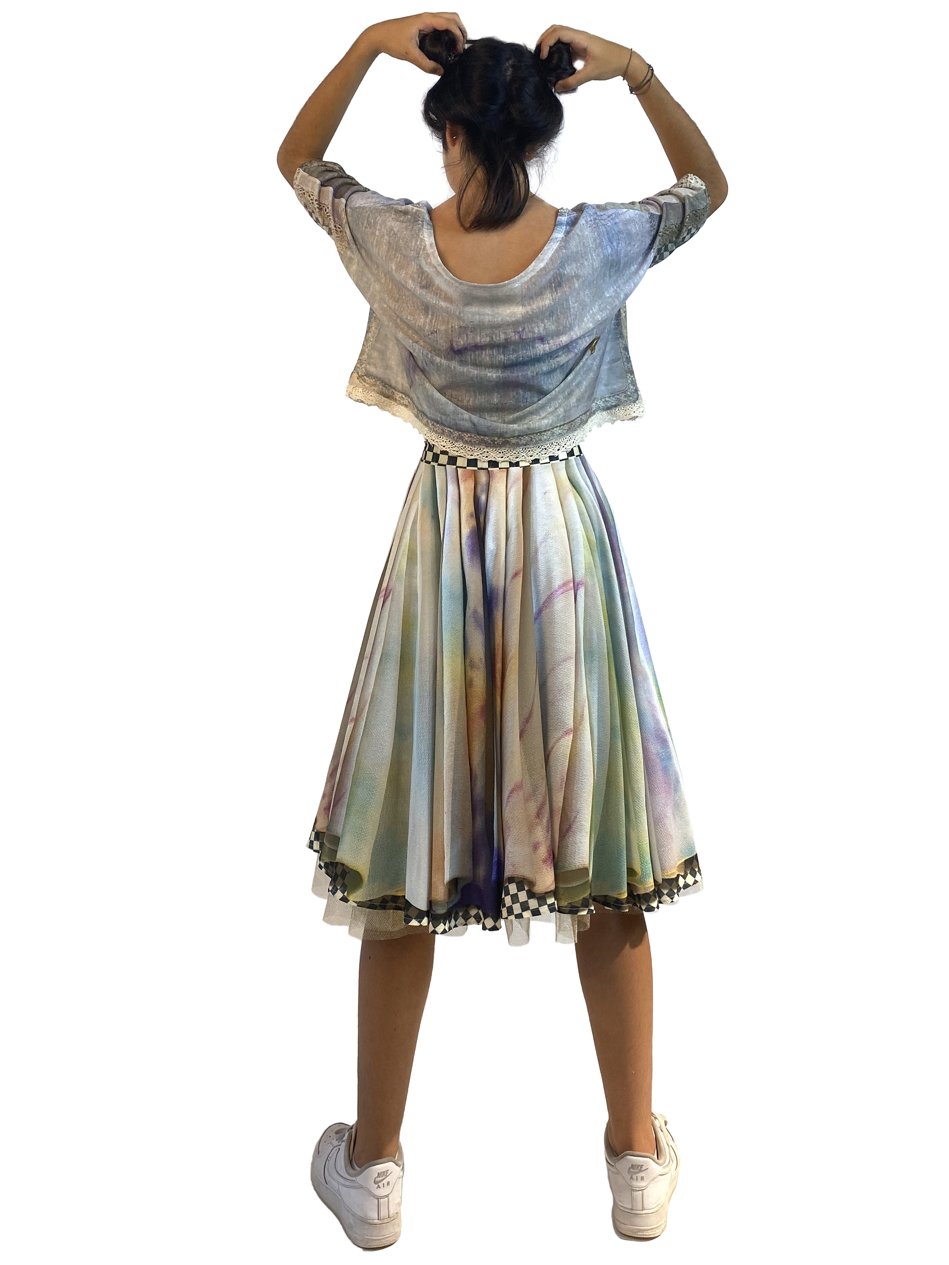 IPNG: Never Enough Color Orchid Illusion Midi Skirt