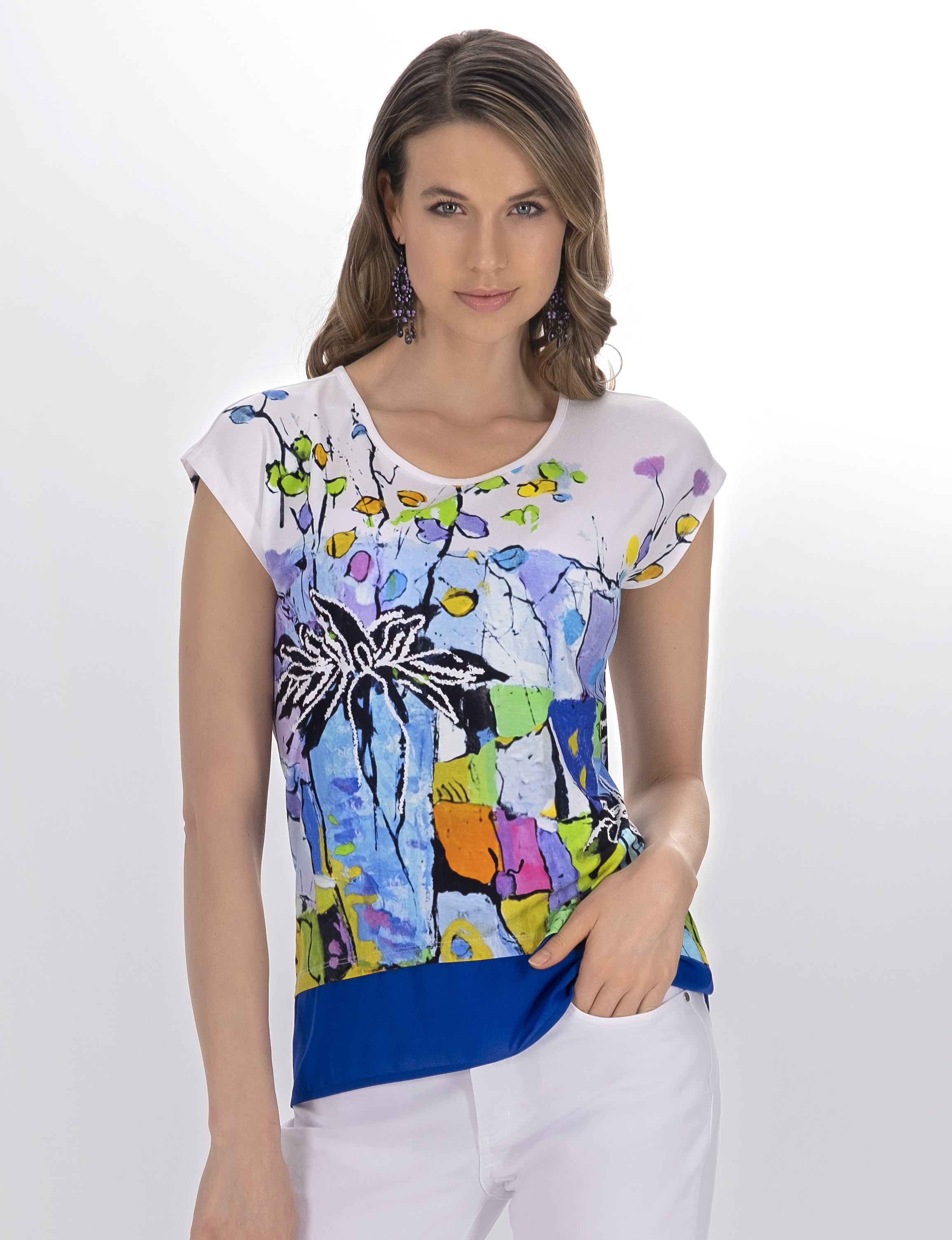 Simply Art Dolcezza: Still Life For A Wedding Party High Low Abstract Art Top (2 Left!) DOLCEZZA_SIMPLYART_21661