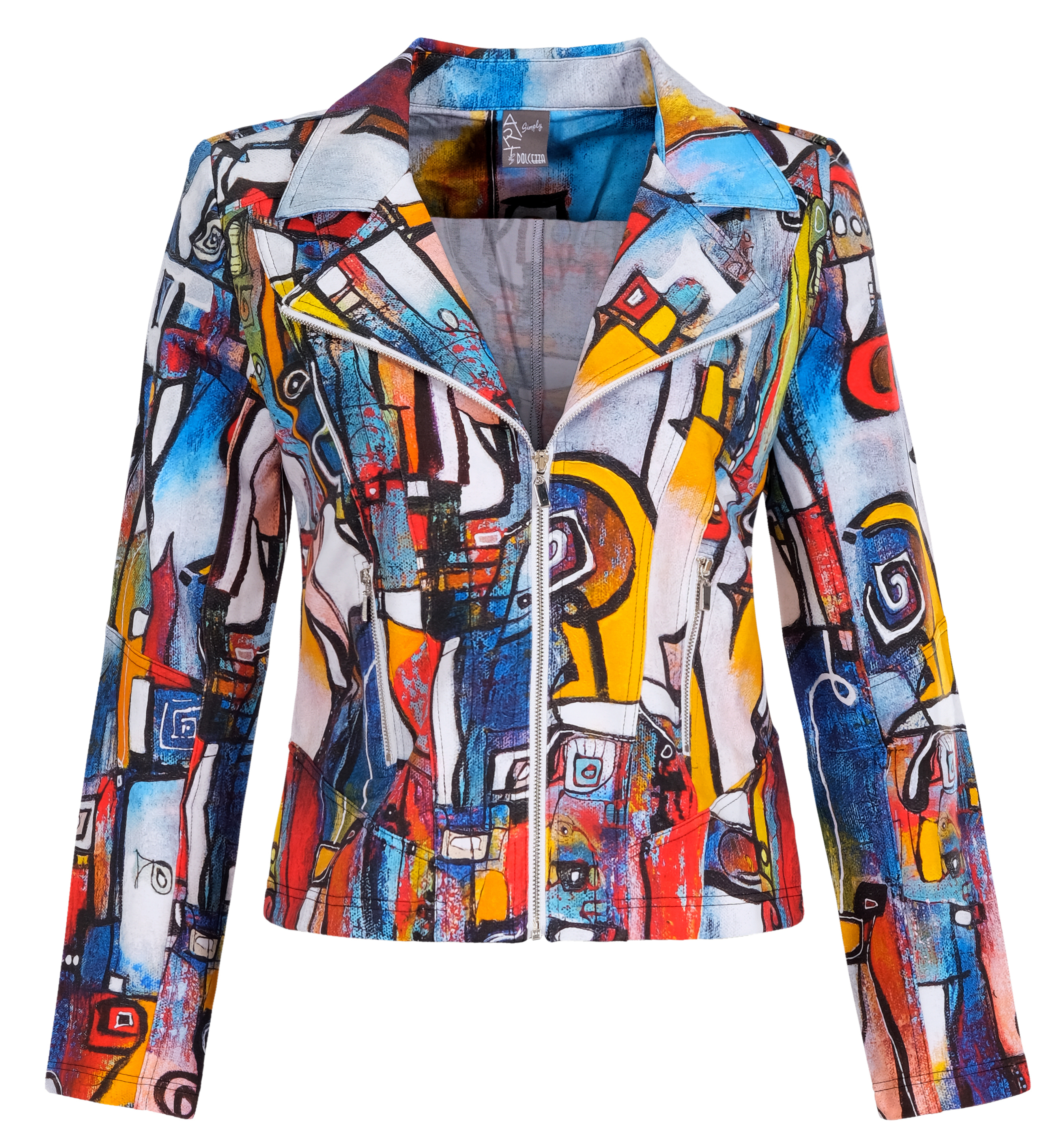Simply Art Dolcezza: It's Complicated Crazy Cool Abstract Art Soft Denim Zip Jacket SOLD OUT Dolcezza_SimplyArt_21717