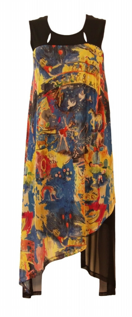Maloka: Circus Fantasy High Low Abstract Art Beach Dress (More Colors!)