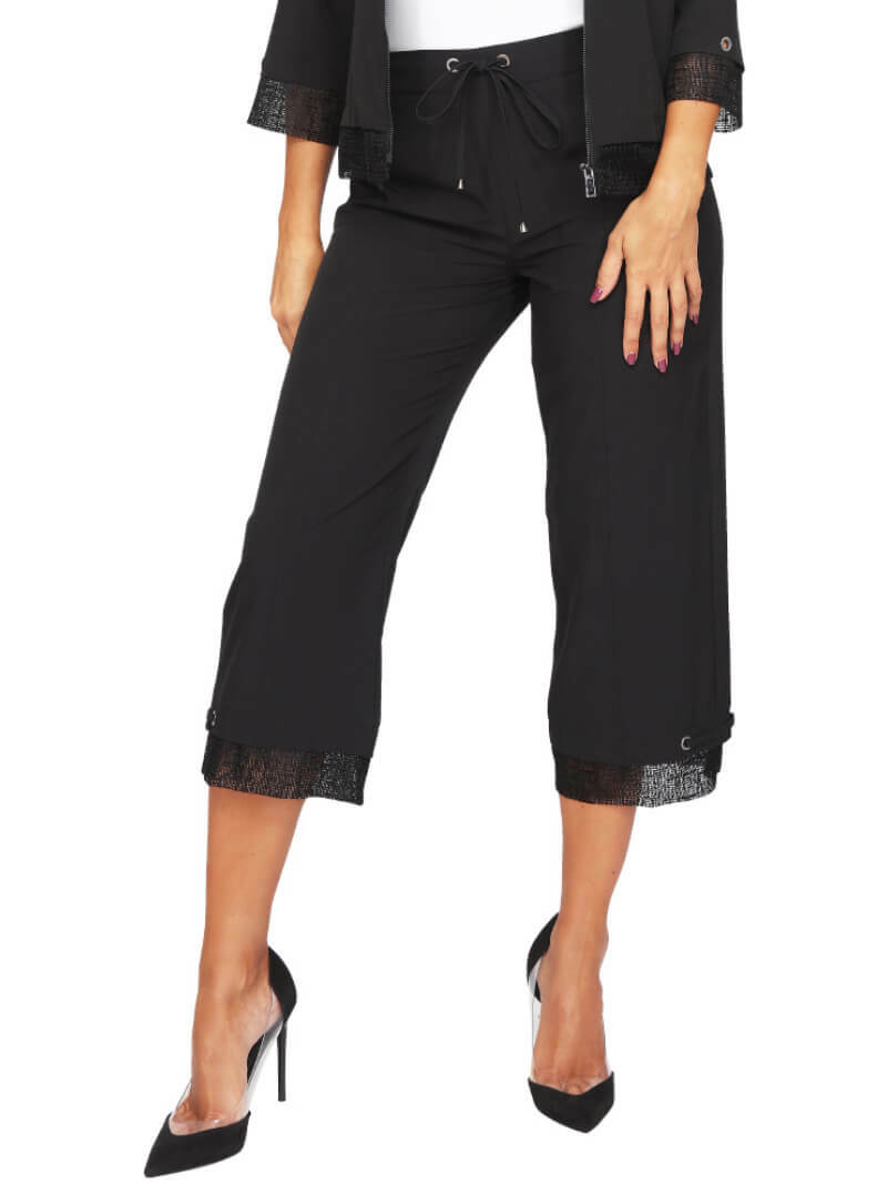S'Quise Paris: Flirty Wide Leg Cropped Pant SQ_2625