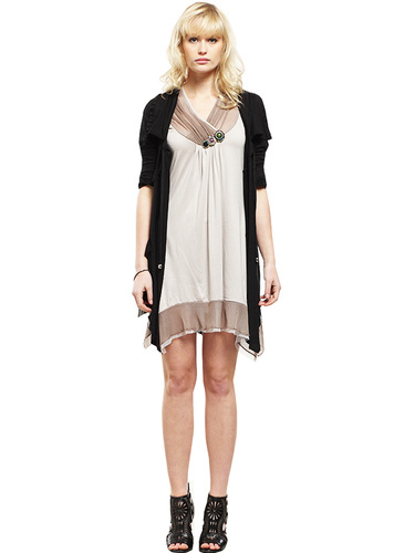Double Jeu Paris: French Creme Asymmetrical Tunic/ Mini Dress (Various Colors)