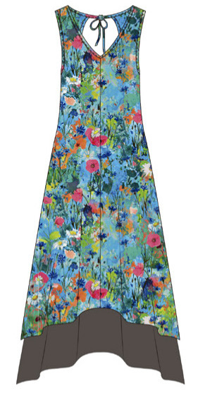 Maloka: Beauty Blooms Mesh Hem Sundress