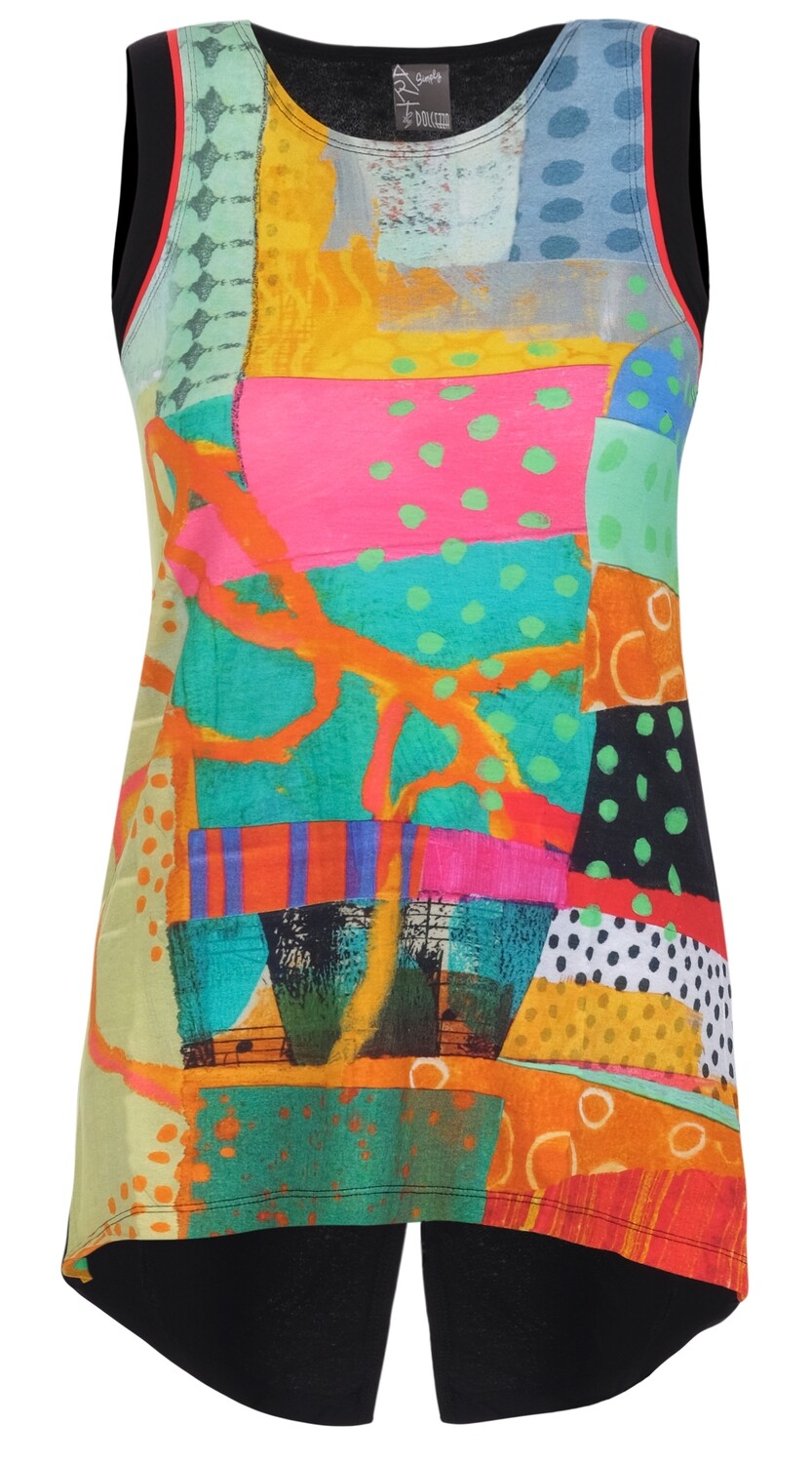 Simply Art Dolcezza: Leisurely Love Stowe In October Abstract Art Split Tunic (2 Left!)