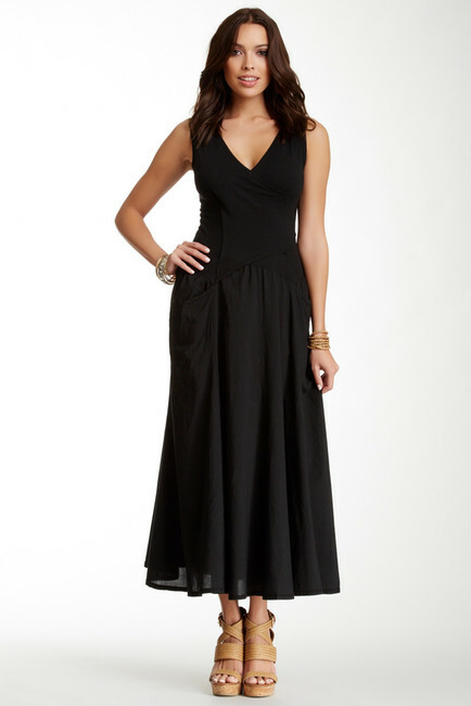 Luna Luz: Cross Over Bodice Long Dress (Ships Immed in Black, 2 Left!) LL_516_Black_N