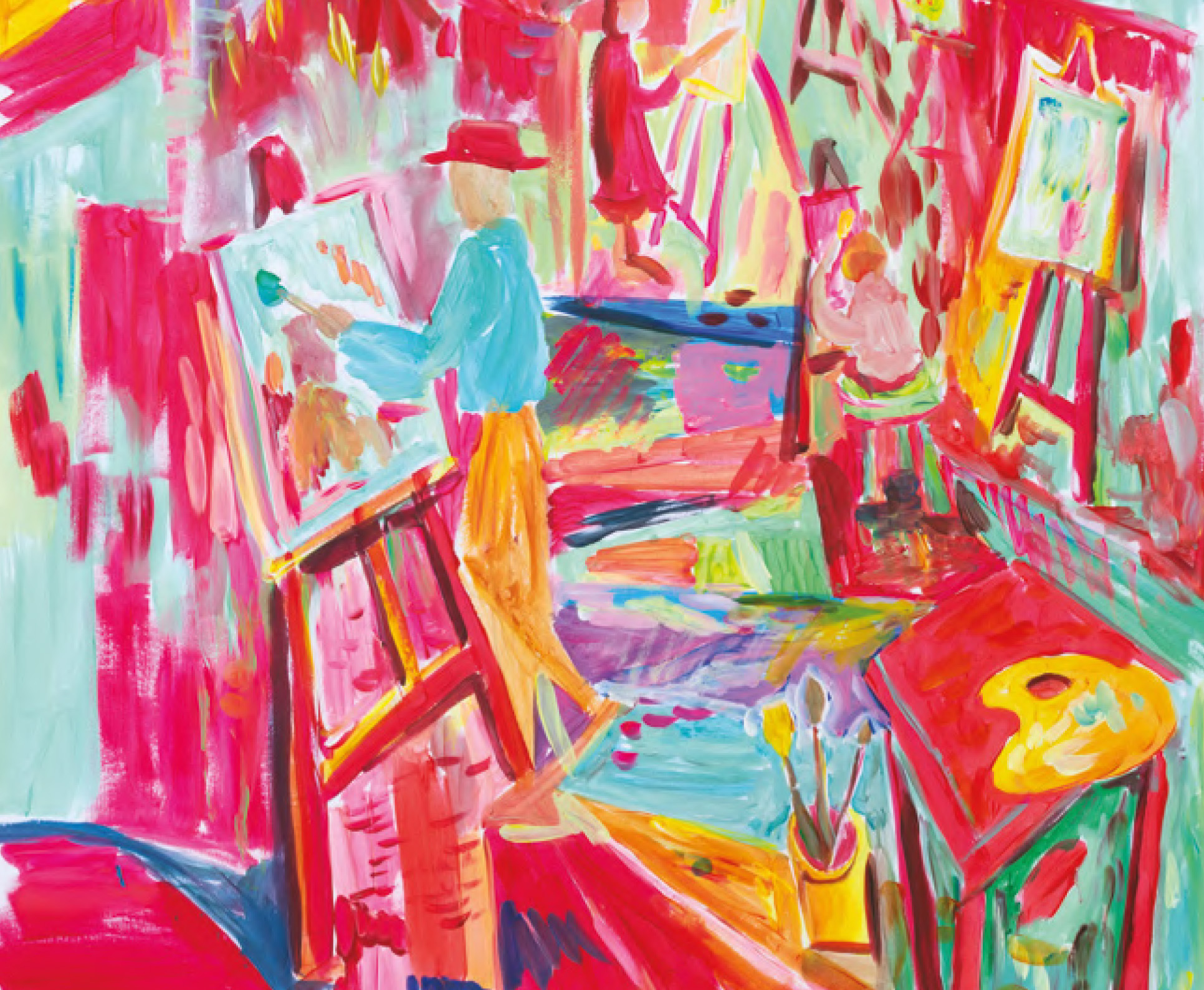 Maloka: Circus Fantasy Abstract Art Colorblock Dress
