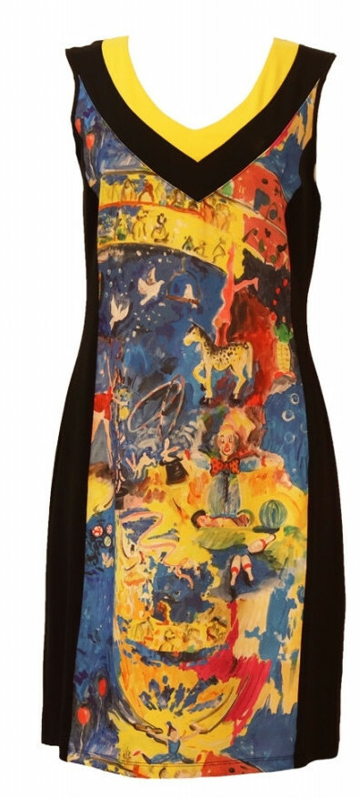 Maloka: Circus Fantasy Abstract Art Colorblock Dress