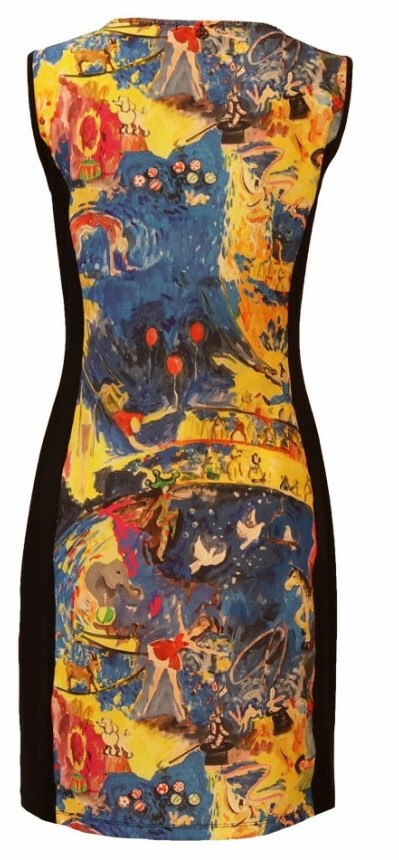Maloka: Circus Fantasy Abstract Art Colorblock Dress