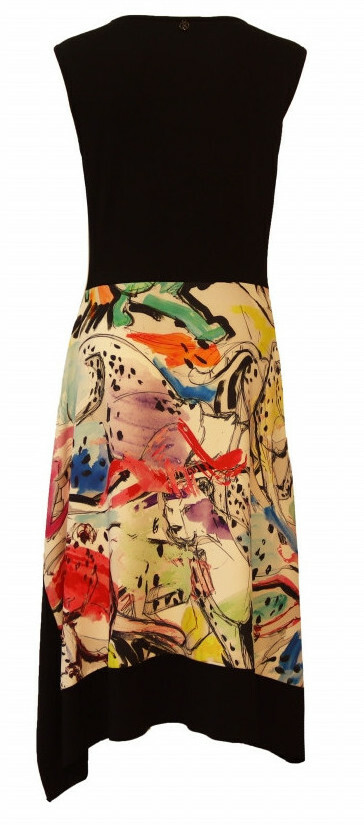 Maloka: Pink Leopard Abstract Art Four Corners Midi Sundress (Few Left!)