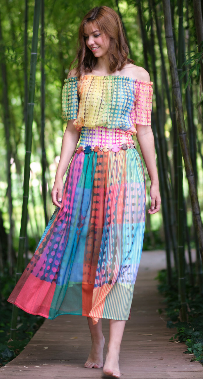 Paul Brial: Iridescent Waves Maxi Dress PB_ROME
