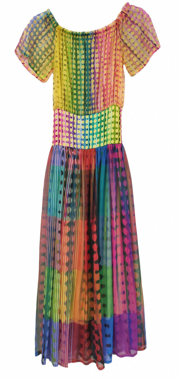 Paul Brial: Iridescent Waves Maxi Dress