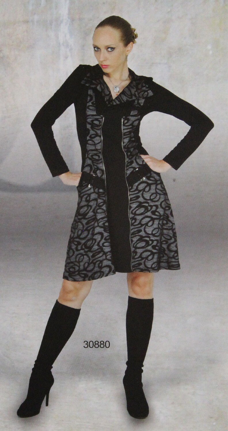 Dzhavael Couture: Sexy Swirl Double Zipper Dress/Tunic  SOLD OUT