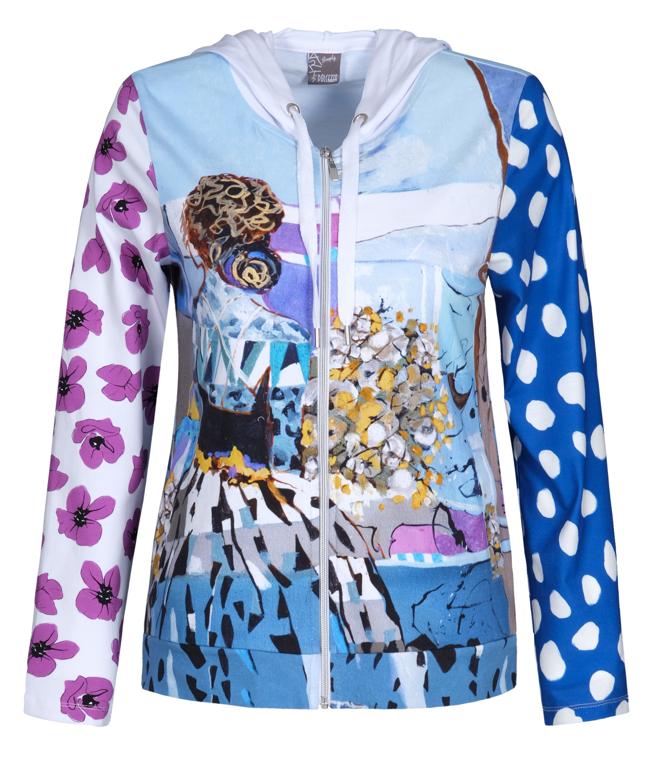 Simply Art Dolcezza: Princess Danae Abstract Art Zip Hoodie