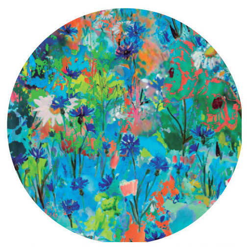 Maloka: Lounging Lioness Painted Flared Dress (In Beauty Blooms Art!)