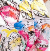 Maloka: Circus Fantasy Art Tied Waist Flared Sundress (In Pink Leopard, 1 Left, Click for More Art Patterns!)