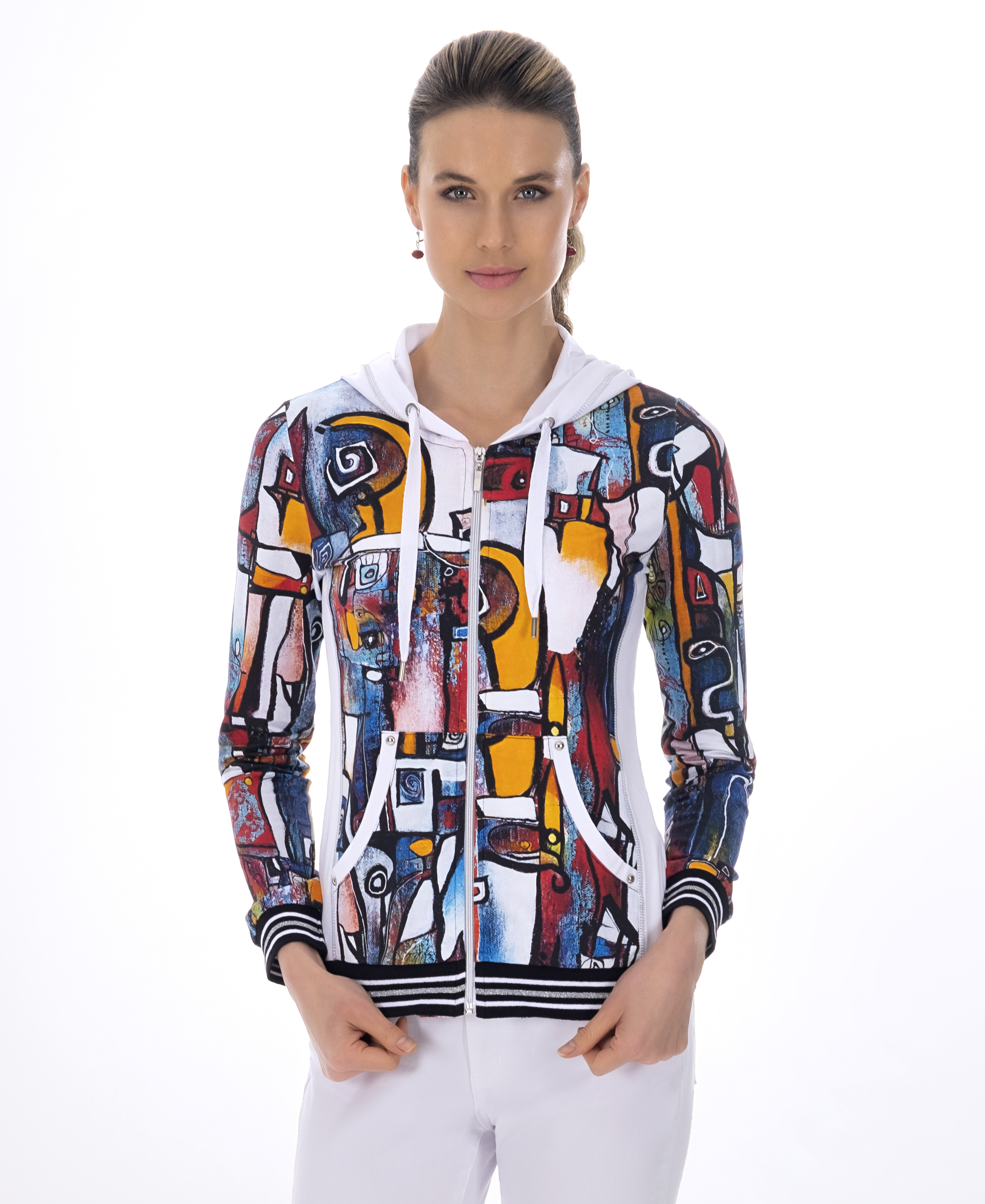 Simply Art Dolcezza: It's Complicated Crazy Cool Abstract Art Zip Up Hoodie (1 Left!) DOLCEZZA_SIMPLYART_21713