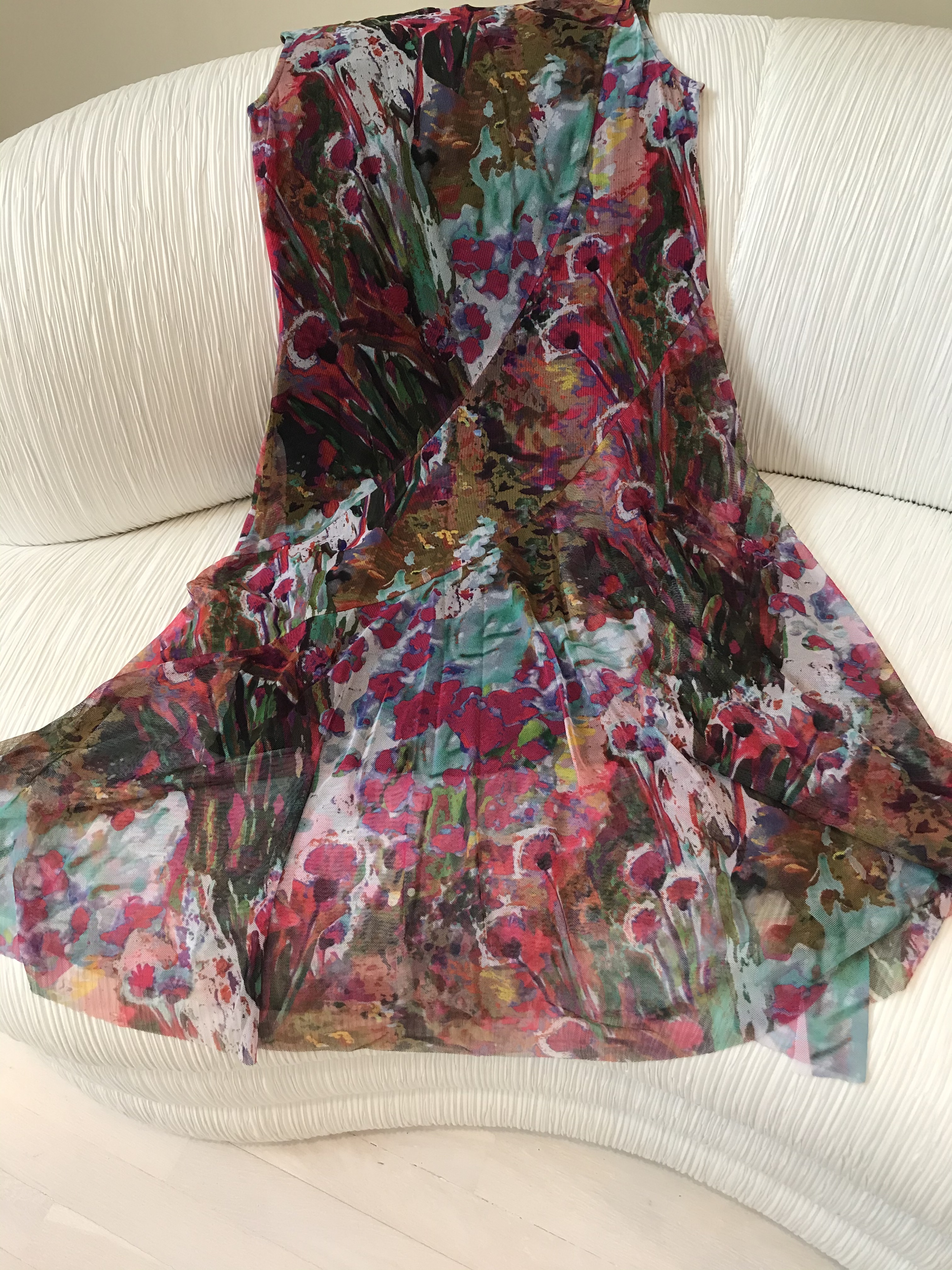 Maloka: Color Of Picasso Gypsy Beauty Art Midi Sundress (In Pink Isles Art, Click for More Color Options)