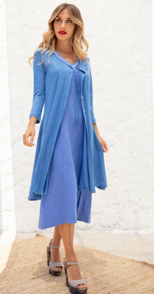Maloka: Flared Linen Maxi Cardigan (More Colors!) MK_MADELINE