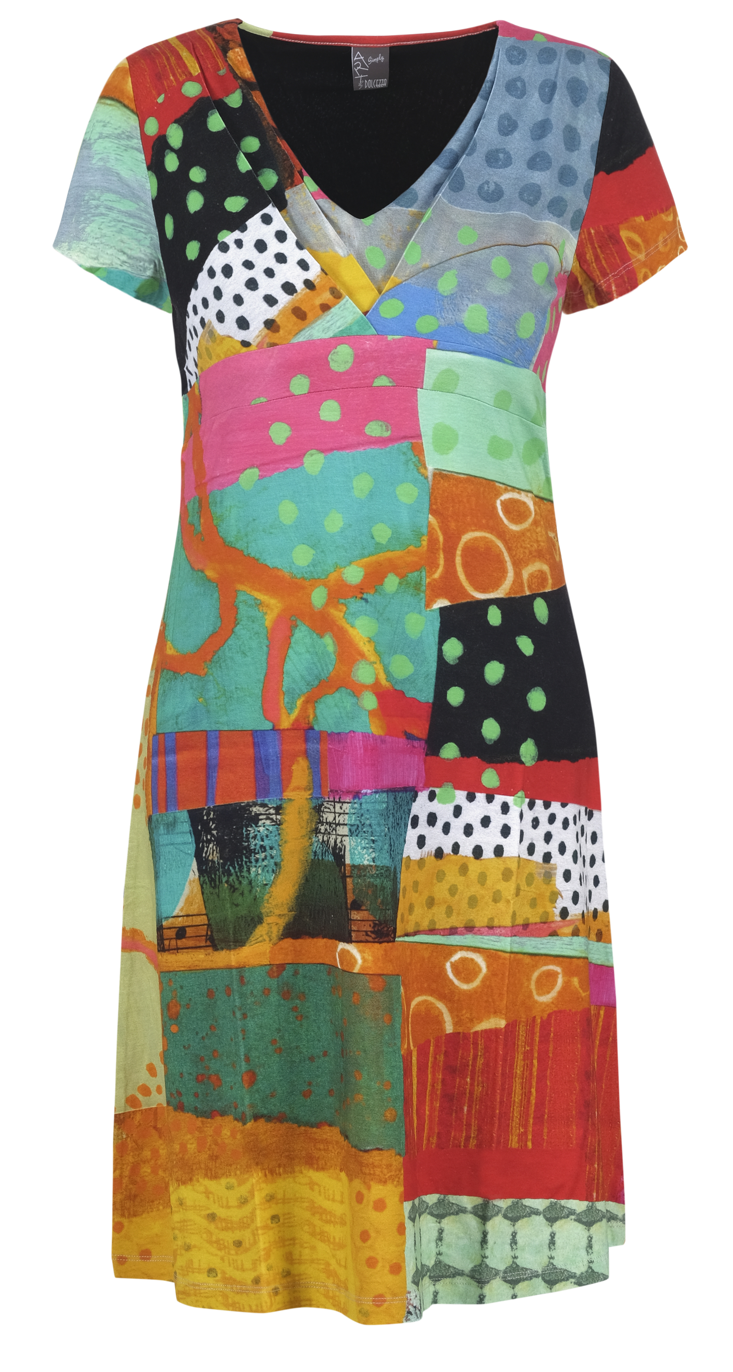 Simply Art Dolcezza: Leisurely Love Stowe In October Flared Abstract Art Dress (1 Left!) Dolcezza_SimplyArt_21653