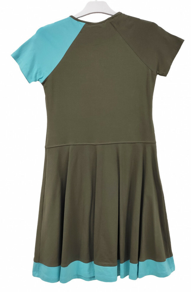 Paul Brial: Two-Tone Flared Melody Dress
