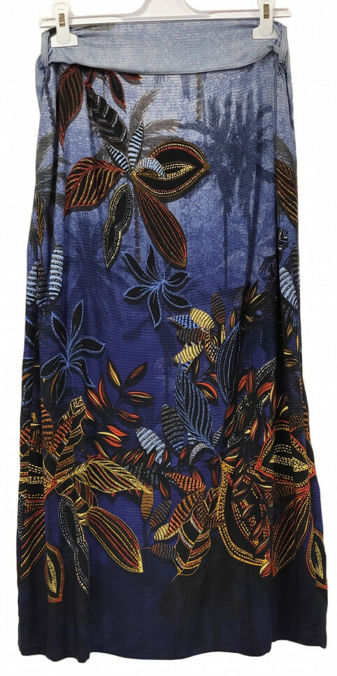Paul Brial: Palm Tree Printed Wrap Maxi Skirt
