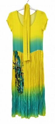 Paul Brial: Exquisite Blooms Of Maldives Crinkled Maxi Dress