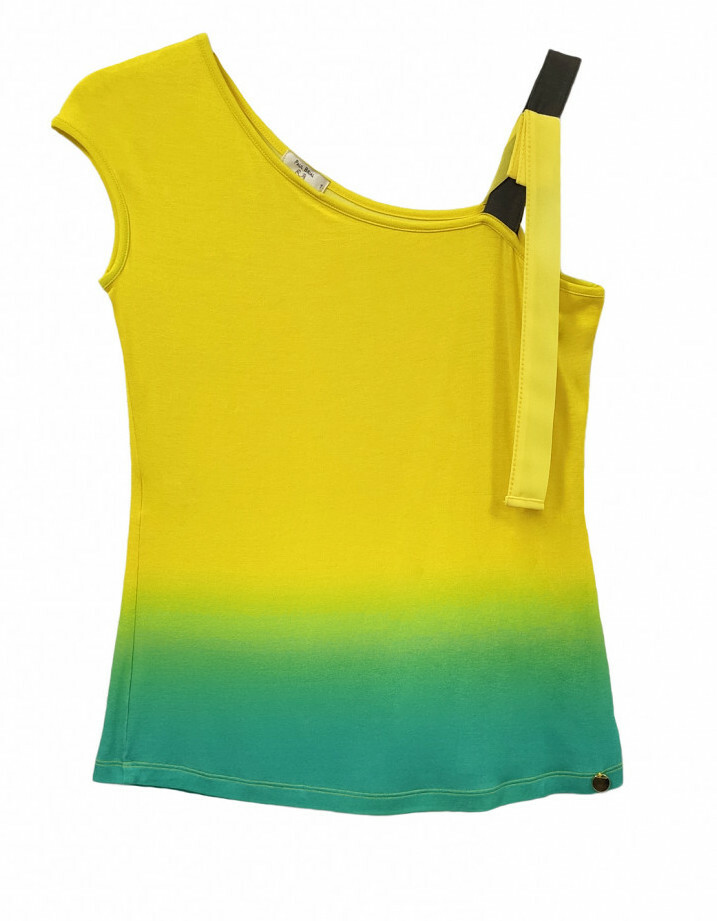 Paul Brial: Exquisite Blooms Of Maldives One Shoulder T-Shirt PB_CARAIBE