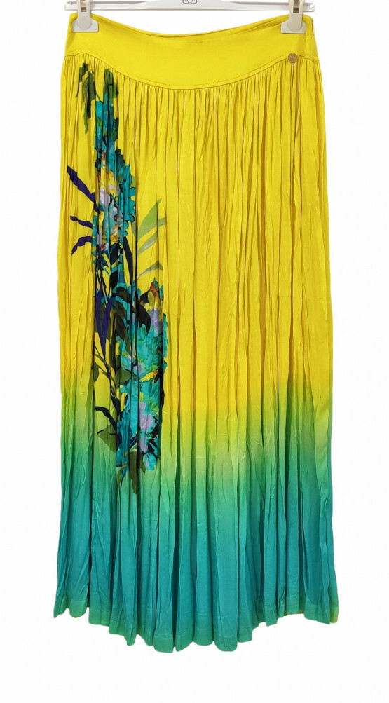 Paul Brial: Exquisite Blooms Of Maldives Crinkled Maxi Skirt PB_VAHINE_N