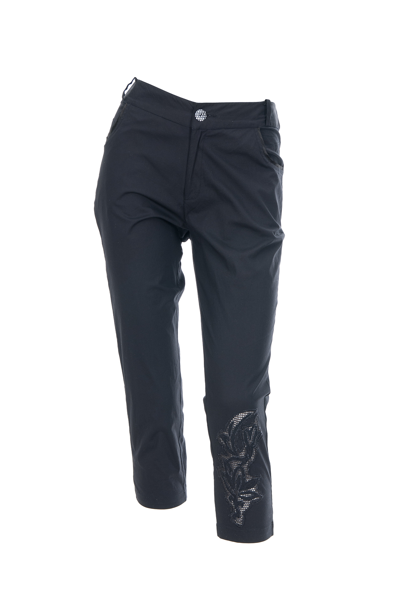 Les Fees Du Vent Couture: Midnight Orchid Cropped Pant (In Black & White) LFDV_888011