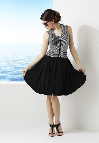 Dzhavael Couture: Stripes &amp; Swivels Sundress