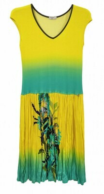 Paul Brial: Exquisite Blooms Of Maldives Crinkled Midi Dress