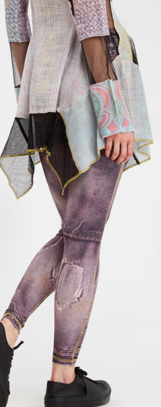 IPNG: Love Me Criss Cross Denim Illusion Legging (Ships Immed in Vintage Plum, 1 Left!)