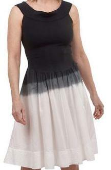 Luna luz: Sleeveless Black Ombre Midi Dress (Ships Immed, 2 Left!)