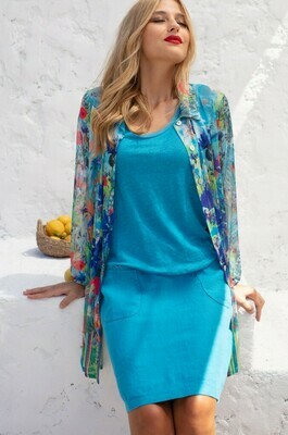 Maloka: Beauty Blooms Abstract Art Maxi Blouse