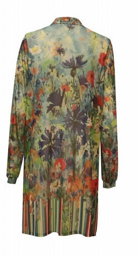 Maloka: Beauty Blooms Abstract Art Maxi Blouse