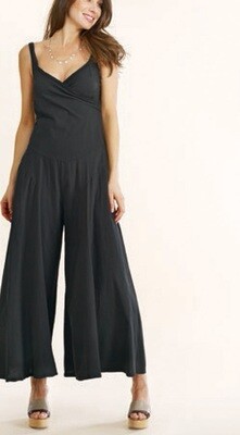 Luna Luz: Sweetheart Bodice Cotton Lycra Wide Leg Jumpsuit