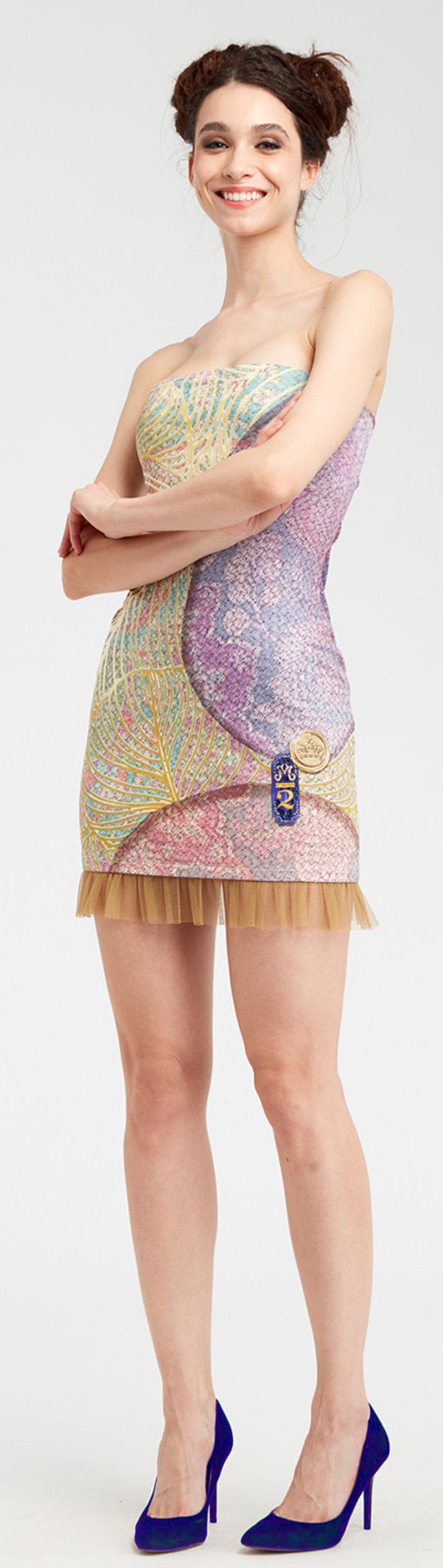IPNG: Royal Summer Stamp Galaxy Tie Dye Illusion Mini Gown (Some Ship Immed!)