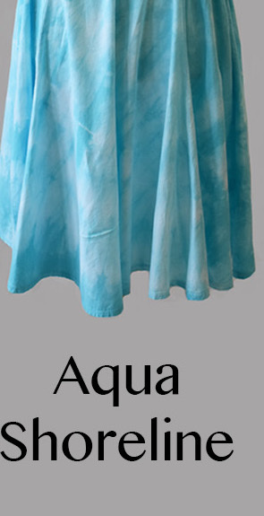 Luna Luz: Cross Over Bodice Tie Dye Midi Dress (New: In Aqua Shoreline, Ships Immed!)