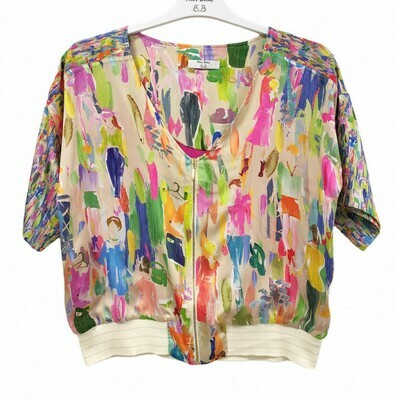 Paul Brial: Can you see the Women In Neon Zip Blouse Jacket