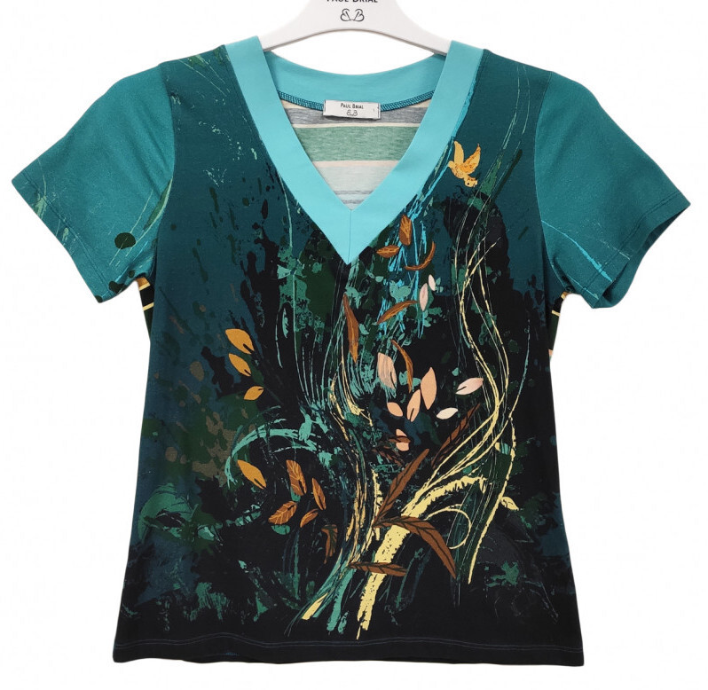 Paul Brial: Underwater Flight Abstract Art T-Shirt PB_ ALOUETTE