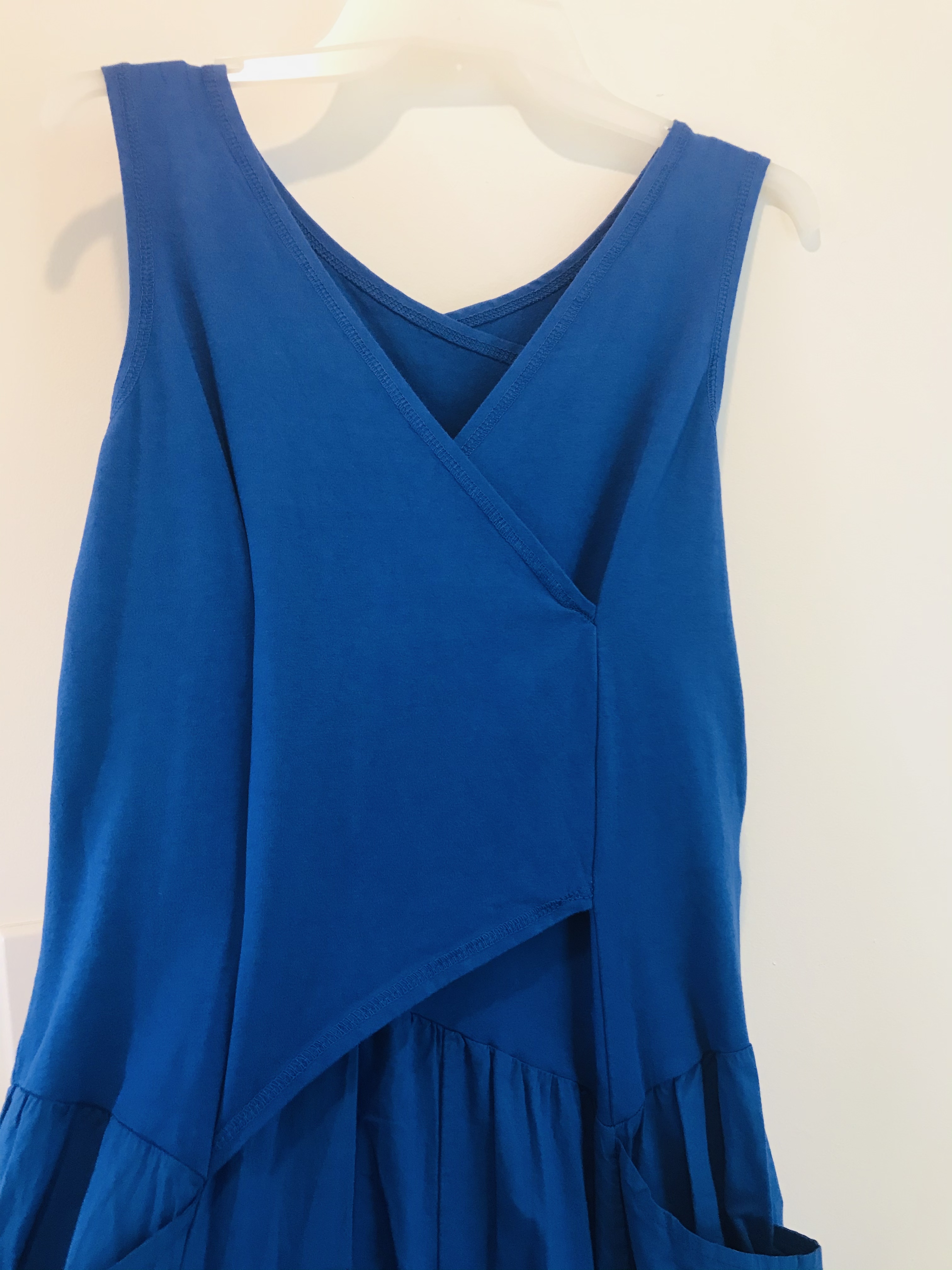 Luna Luz: Cross Over Bodice Maxi Dress (Ships Immed in Electric Blue, 1 Left!)