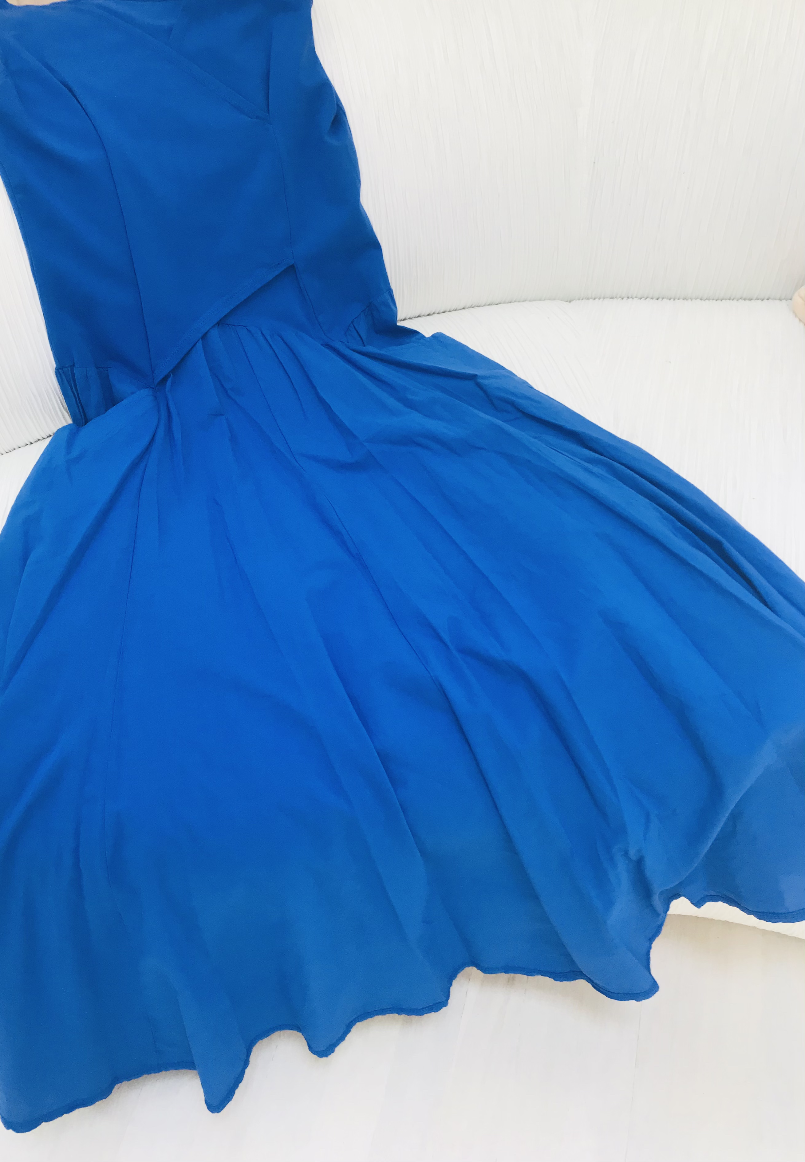 Luna Luz: Cross Over Bodice Maxi Dress (Ships Immed in Electric Blue, 1 Left!)