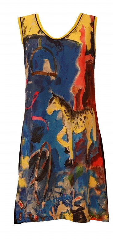 Maloka: Circus Fantasy Abstract Art Mini Dress/Tunic