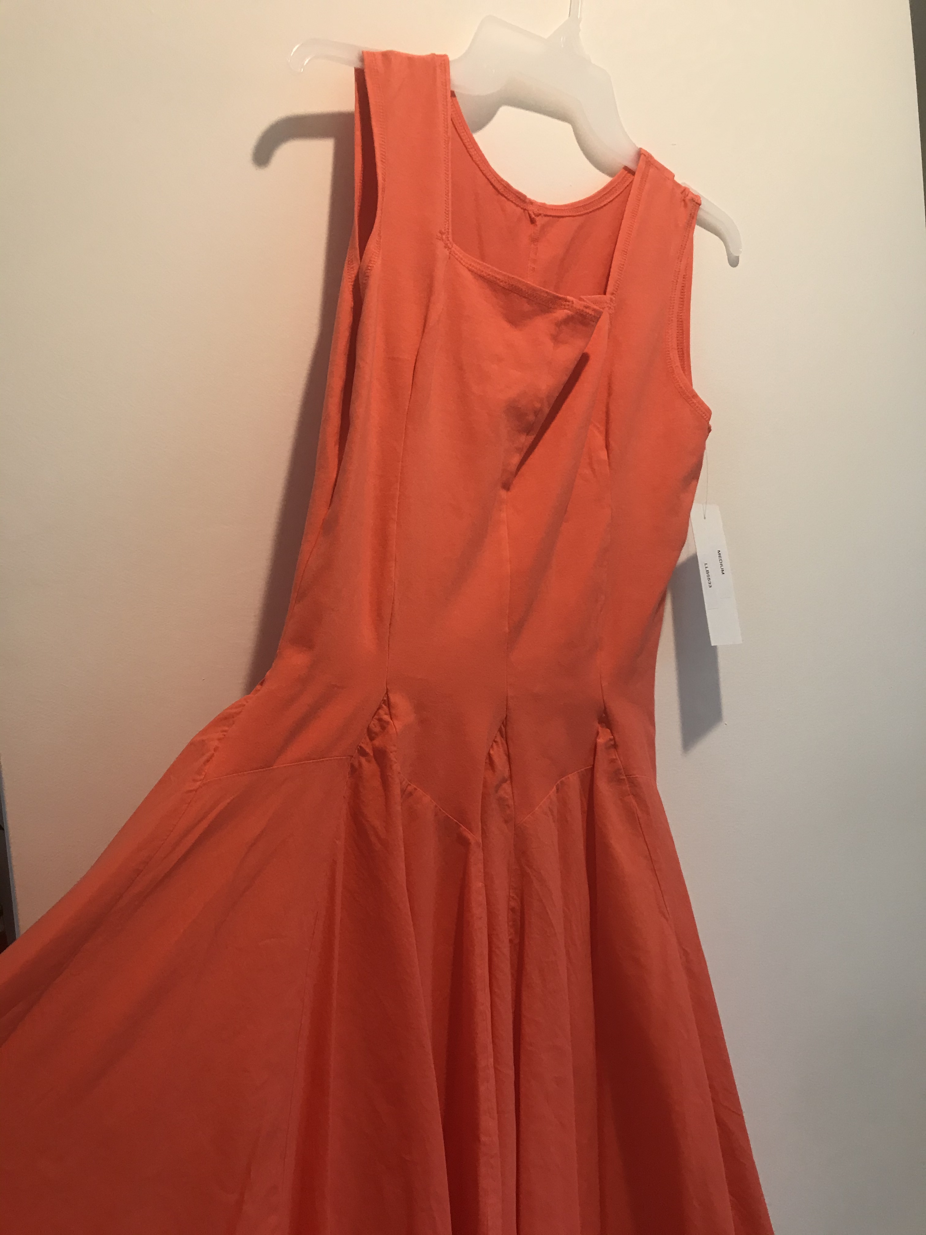 Luna Luz: Godet Dyed Square Neck Dress (Ships Immed in Zest, 1 Left in Medium!) LL_5533_ZEST