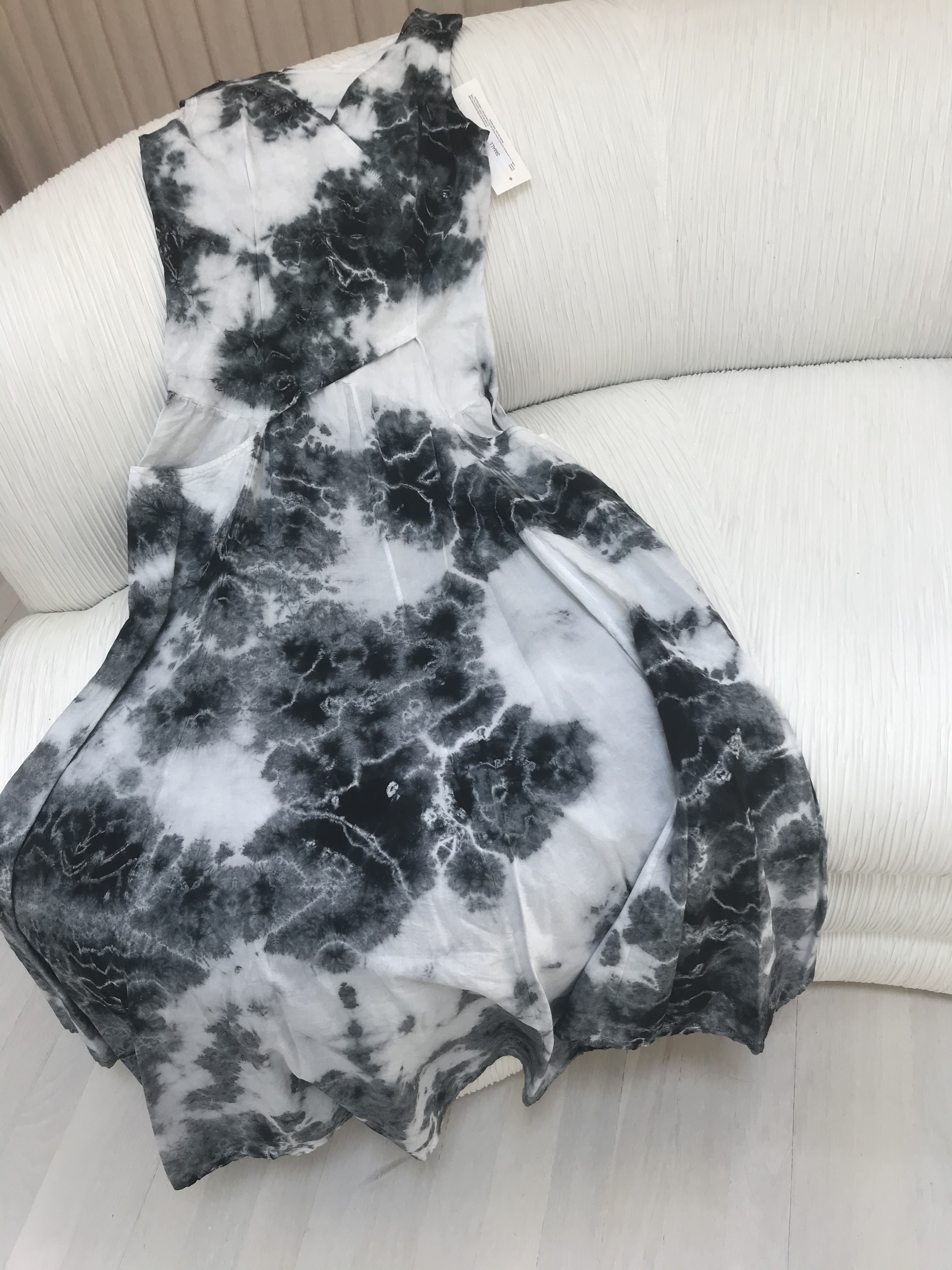 Luna Luz: Cross Over Botanical Bodice Tie Dye Long Dress (Ships Immed, 2 Left!)