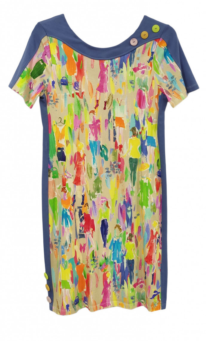 Paul Brial: Can you see the Women In Neon Color Contrast Mini Dress/Tunic PB_SEOUL
