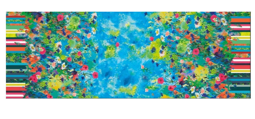 Maloka: Beauty Blooms Art Beach Skirt/Shawl (Converts to Art Scarf!)