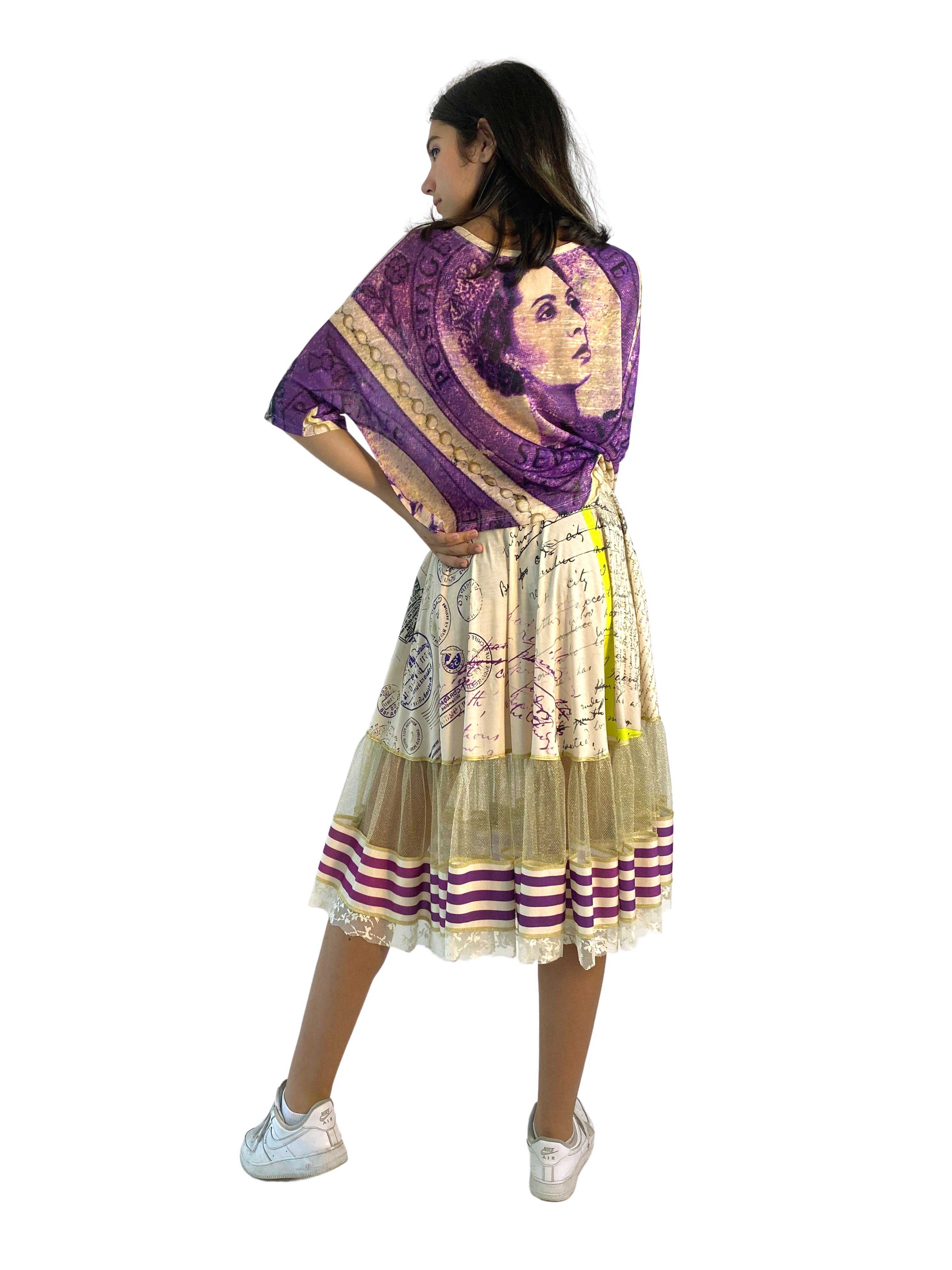 IPNG: If I Was Dancing In Paris Illusion Flared Midi Skirt (Some Ship Immed!)