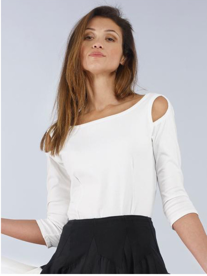 Luna Luz: Open Sleeve Cotton Top (Ships Immed in Angel Blue!)