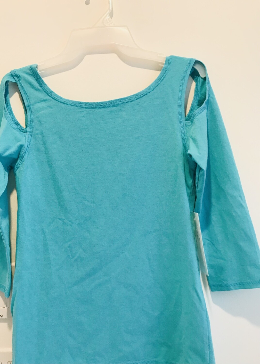 Luna Luz: Three-Quarter Open Sleeve Cotton Top (Ships Immed in Angel Blue!)